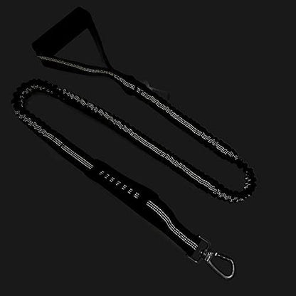 6FT Heavy-Duty Elastic Bungee Dog Leash with Shock Absorption, Padded Comfort Handle, and Traffic Handle for Medium and Large Dogs - Ideal for Training