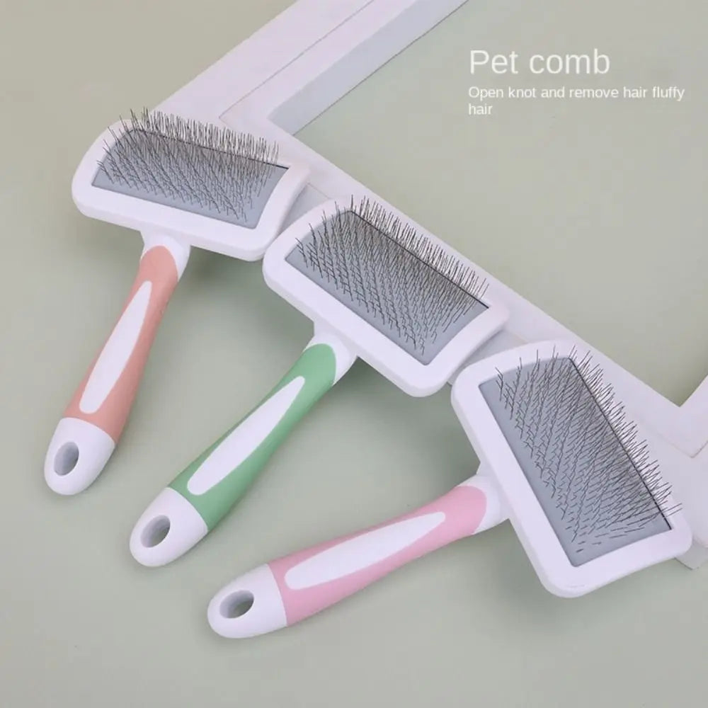 Professional Pet Hair Shedding Comb for Dogs and Cats - Long Hair Grooming Brush and Indoor Cleaning Tool