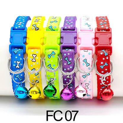 12-Pack Adjustable Cat Collars with Bells - Wholesale Pet Accessories for Cats and Kittens