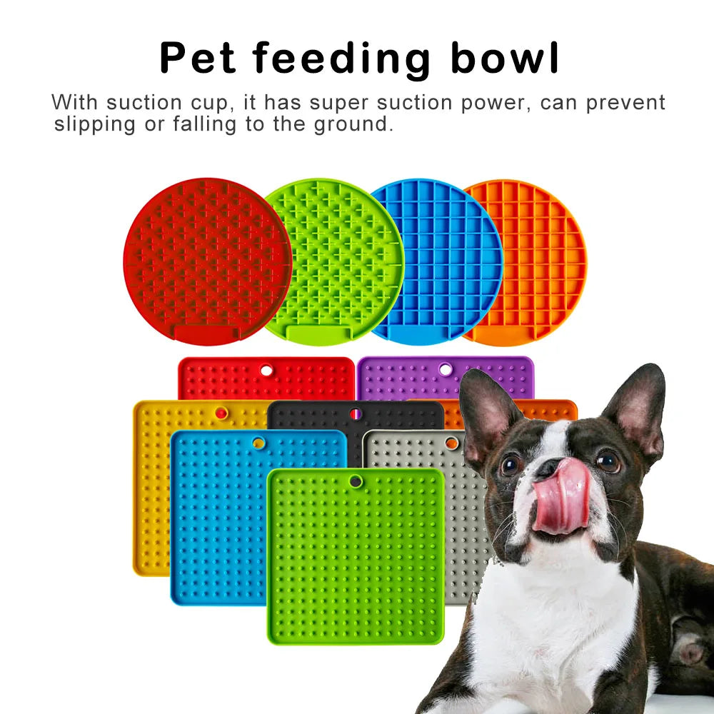 Silicone Slow Feed Mat for Dogs and Cats - Lick Pad Anxiety Relief Feeding Solution