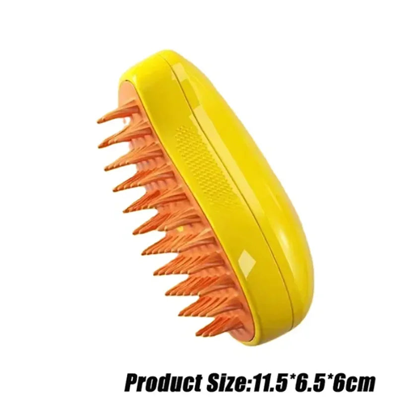 Steamed Dog Brush with Essential Oil Electric Spray Cat Hair Brush 3 In1 Dog Steamer Brush for Massage Pet Grooming Removing