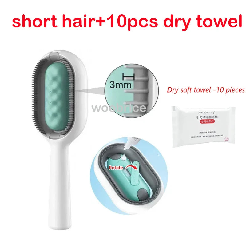 Professional Pet Grooming Brush for Cats and Dogs - Hair Remover and Massage Tool