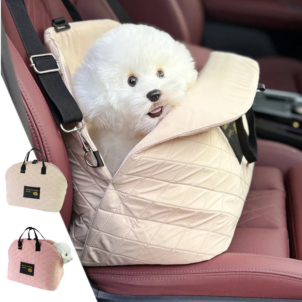 Pet Travel Carrier for Cats and Dogs - Versatile Car Seat Protection and Shoulder Handbag