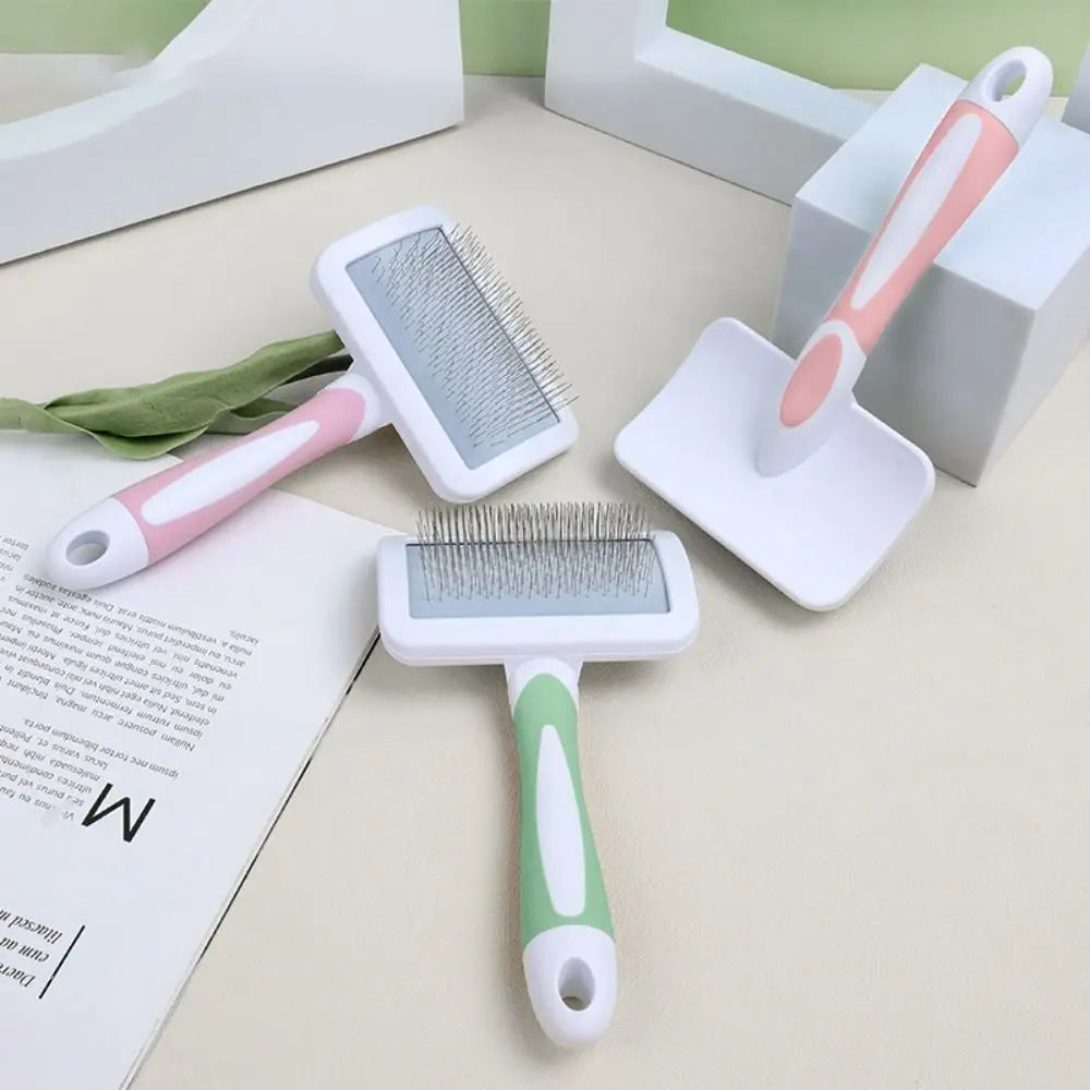Professional Pet Hair Shedding Comb for Dogs and Cats - Long Hair Grooming Brush and Indoor Cleaning Tool