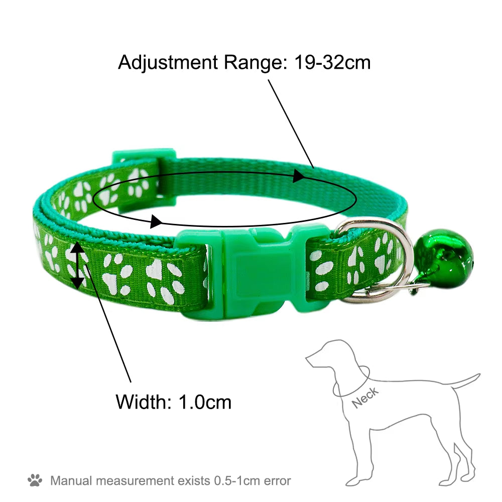 12-Pack Adjustable Cat Collars with Bells - Wholesale Pet Accessories for Cats and Kittens