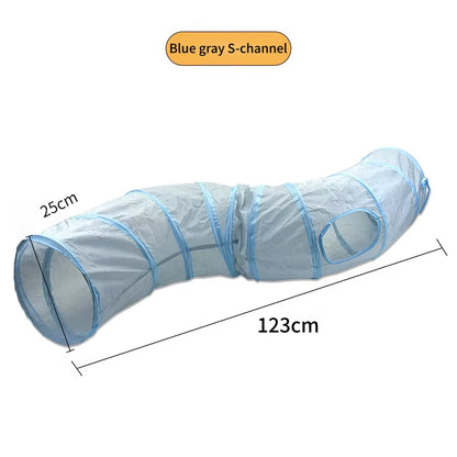 Foldable Cat Tunnel - Breathable Indoor Play Tunnel for Cats, Durable Design with Noise-Reducing Paper