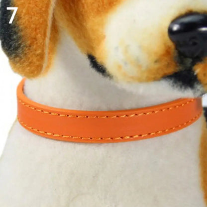 Small Dog and Cat Collar Leather Metal Buckle Dog Collar Adjustable Necklace Cat Puppy Kitten Collar Dogs Harnesses Leads Collar