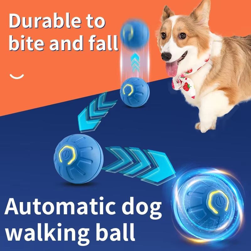 Electronic Interactive Dog Toy Ball - Automatic Moving and Bouncing USB Pet Toy for Puppies and Cats, Ideal Birthday Gift