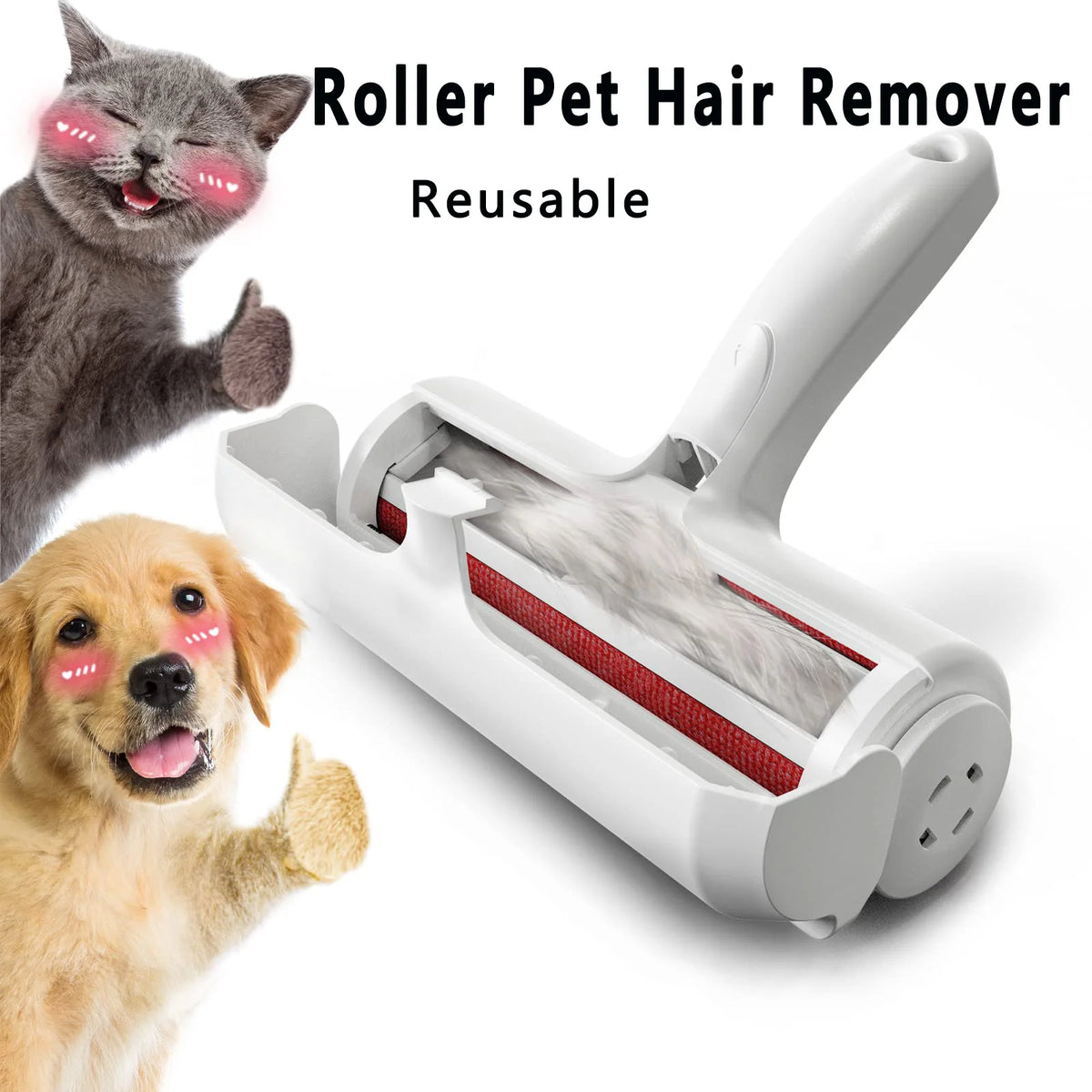 Reusable Pet Hair Remover Roller for Furniture, Carpets, and Clothing - Portable Tool for Effective Fur Removal from Cats and Dogs