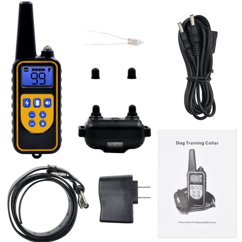 Rechargeable Electric Dog Training Collar with LCD Display for All Sizes