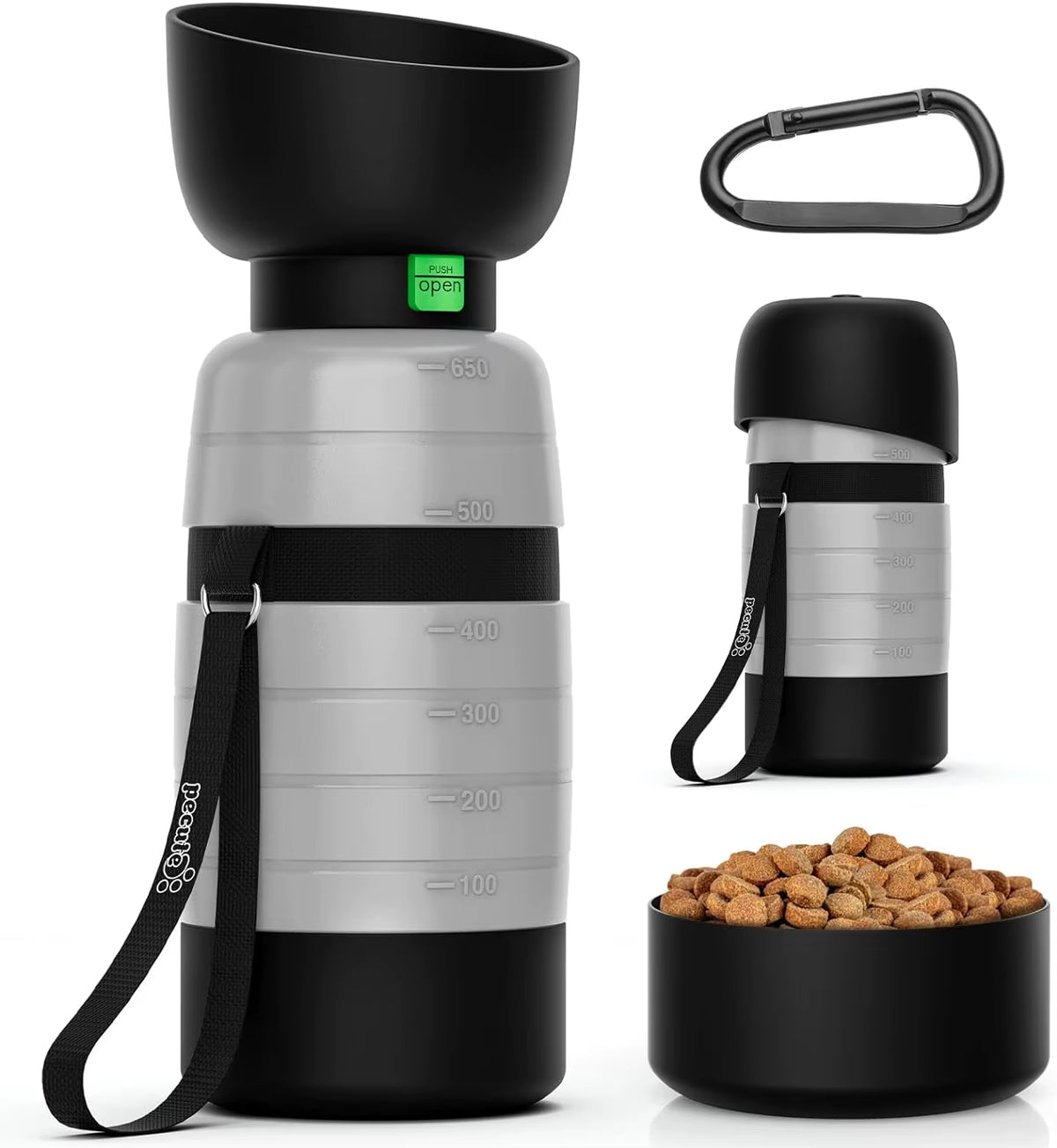 Enhanced Portable Dog Water Bottle with 650ml Capacity - Ideal for Outdoor Adventures and Travel Bowls