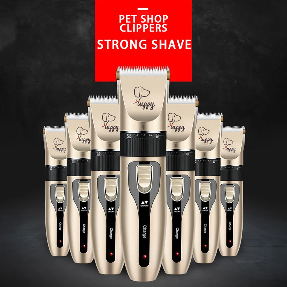 Professional Cordless Rechargeable Pet Grooming Clipper Set for Dogs, Cats, and Rabbits
