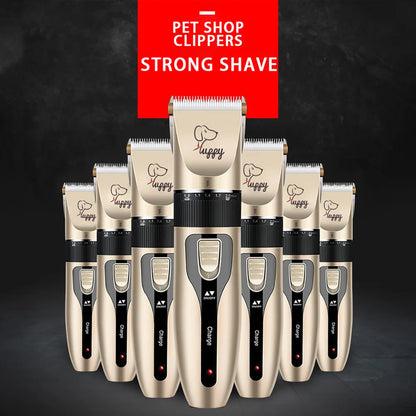 Professional Cordless Rechargeable Pet Grooming Clipper Set for Dogs, Cats, and Rabbits