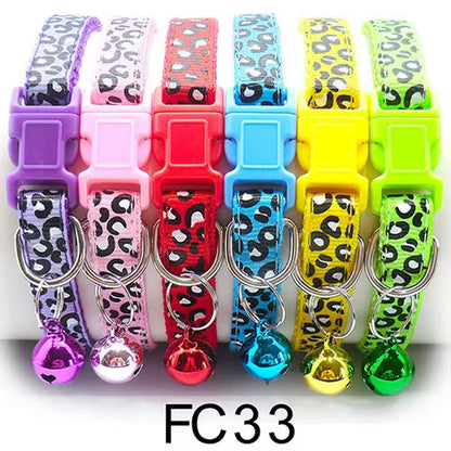 12-Pack Adjustable Cat Collars with Bells - Wholesale Pet Accessories for Cats and Kittens