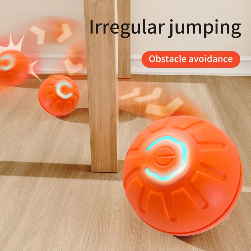 Electronic Interactive Dog Toy Ball - Automatic Moving and Bouncing USB Pet Toy for Puppies and Cats, Ideal Birthday Gift