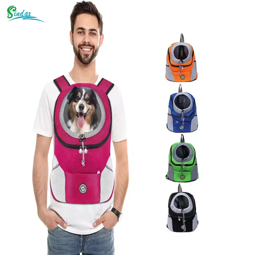 Pet Dog Transport Backpack - Breathable Carrier for Small Dogs and Puppies, Ideal for Travel