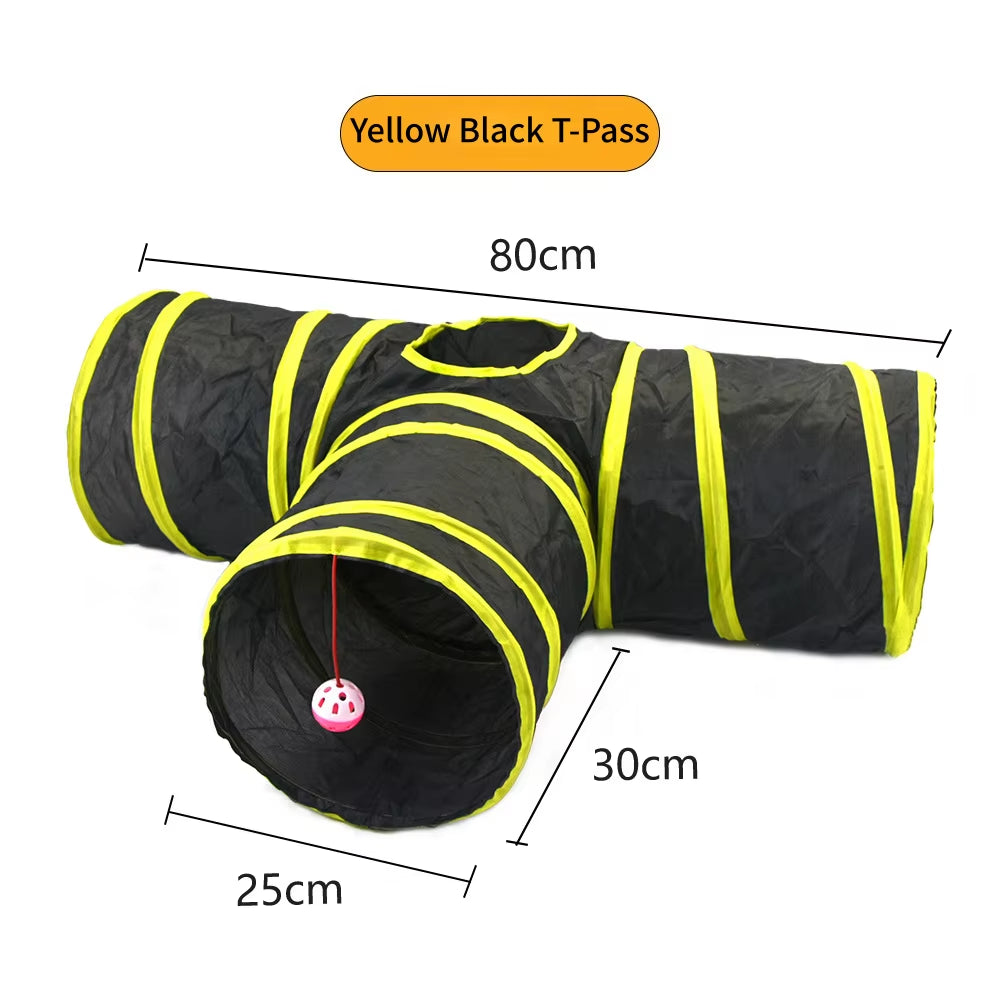 Foldable Cat Tunnel - Breathable Indoor Play Tunnel for Cats, Durable Design with Noise-Reducing Paper