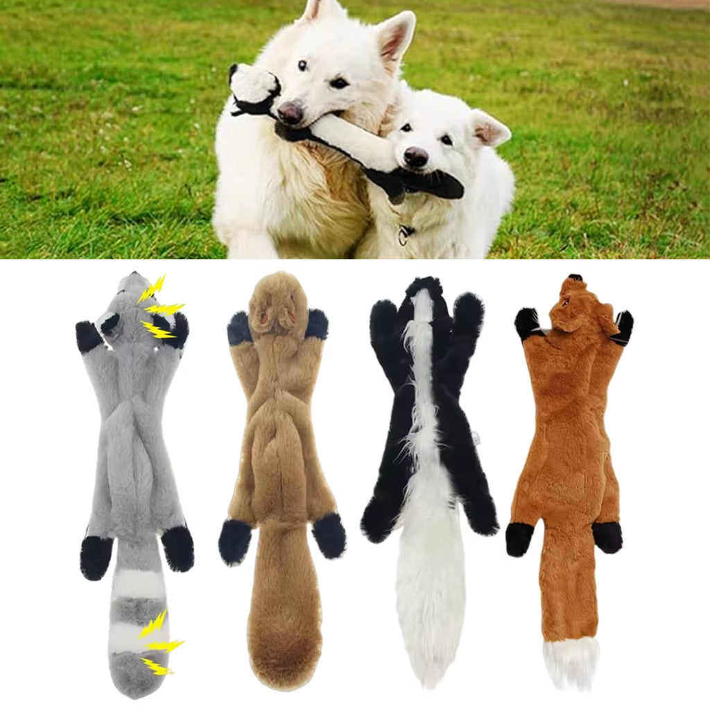 New 45Cm Simulated Animal Holster No Stuffing with Squeakers Dog Chew Toy Durable Plush Crinkle Pet Squeak Toys Pet Supplies