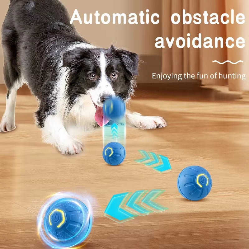 Electronic Interactive Dog Toy Ball - Automatic Moving and Bouncing USB Pet Toy for Puppies and Cats, Ideal Birthday Gift
