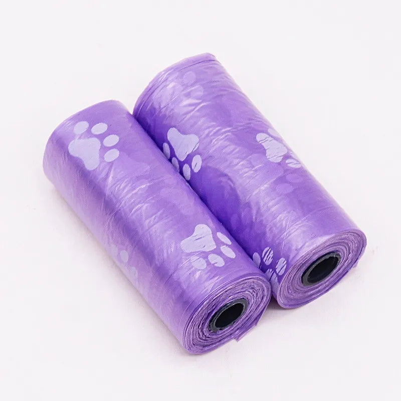 Degradable Dog Waste Bags - 10 Rolls with Printed Design and Dispenser