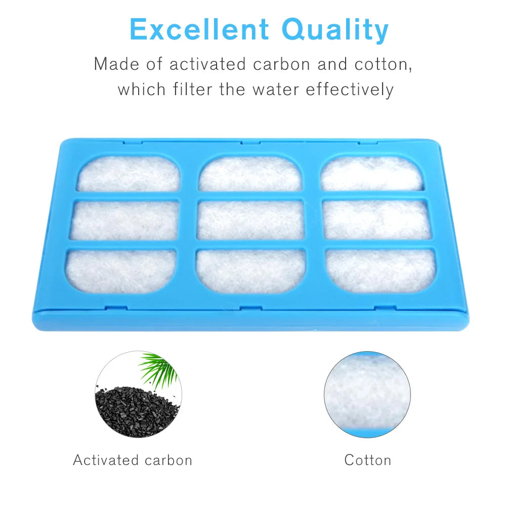 12-Pack Replacement Water Filter Cartridges for Pet Water Fountains Compatible with Cat and Dog Mate Models