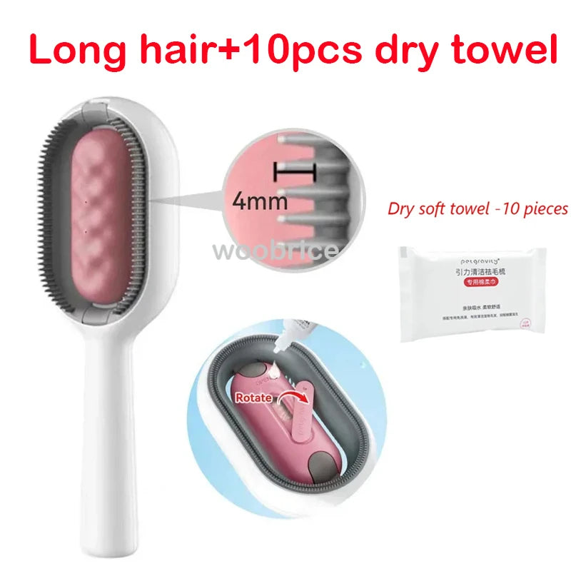 Professional Pet Grooming Brush for Cats and Dogs - Hair Remover and Massage Tool