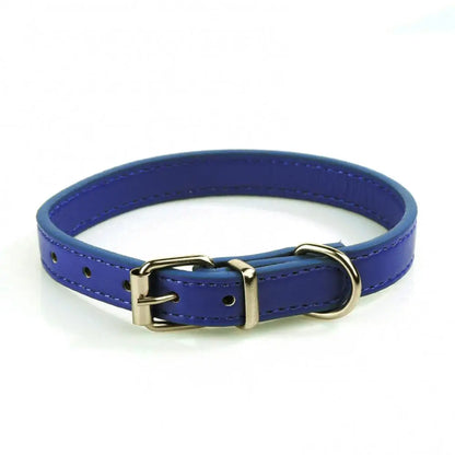 Small Dog and Cat Collar Leather Metal Buckle Dog Collar Adjustable Necklace Cat Puppy Kitten Collar Dogs Harnesses Leads Collar