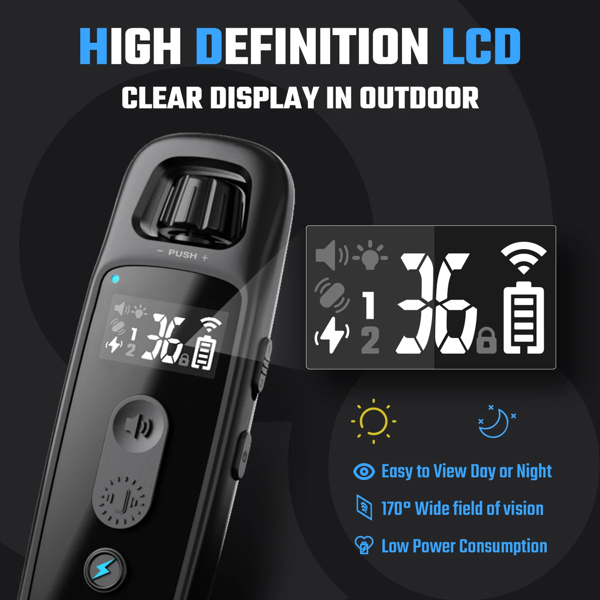 T30 Electric Dog Training Collar with Shock Function for Large Breeds, 3300Ft Range, No Barking Control Accessories