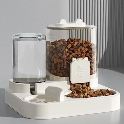 Automatic Pet Feeder and Water Fountain with Large Capacity Food Storage Dispenser for Dogs and Cats