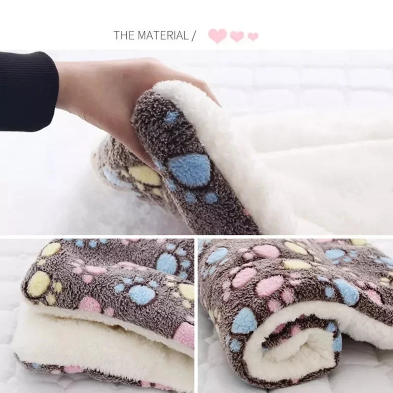 Thickened Fleece Dog and Cat Bed Mat - Soft, Washable Cushion Rug for Home Comfort