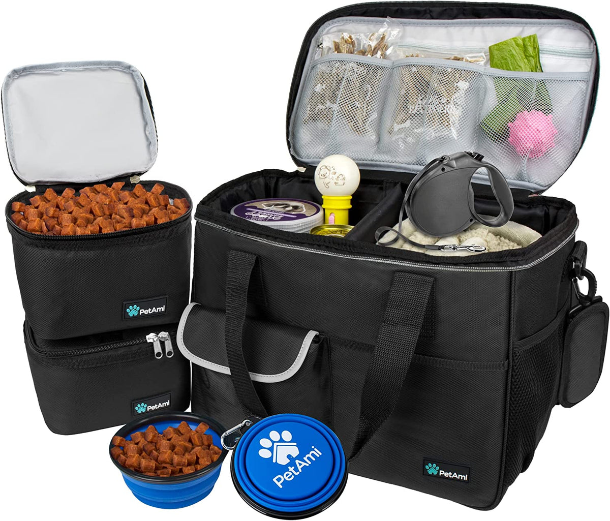Medium Black Pet Travel Organizer and Supplies Carrier