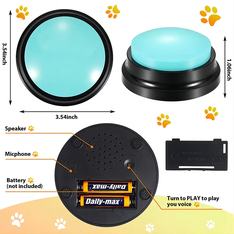 Recordable Dog Communication Buttons - Portable Talking Toys for Pets