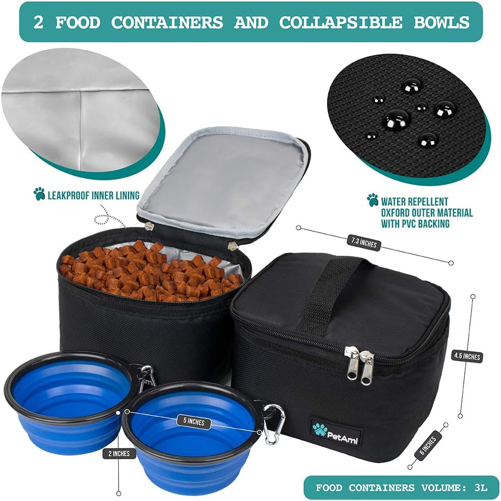 Medium Black Pet Travel Organizer and Supplies Carrier
