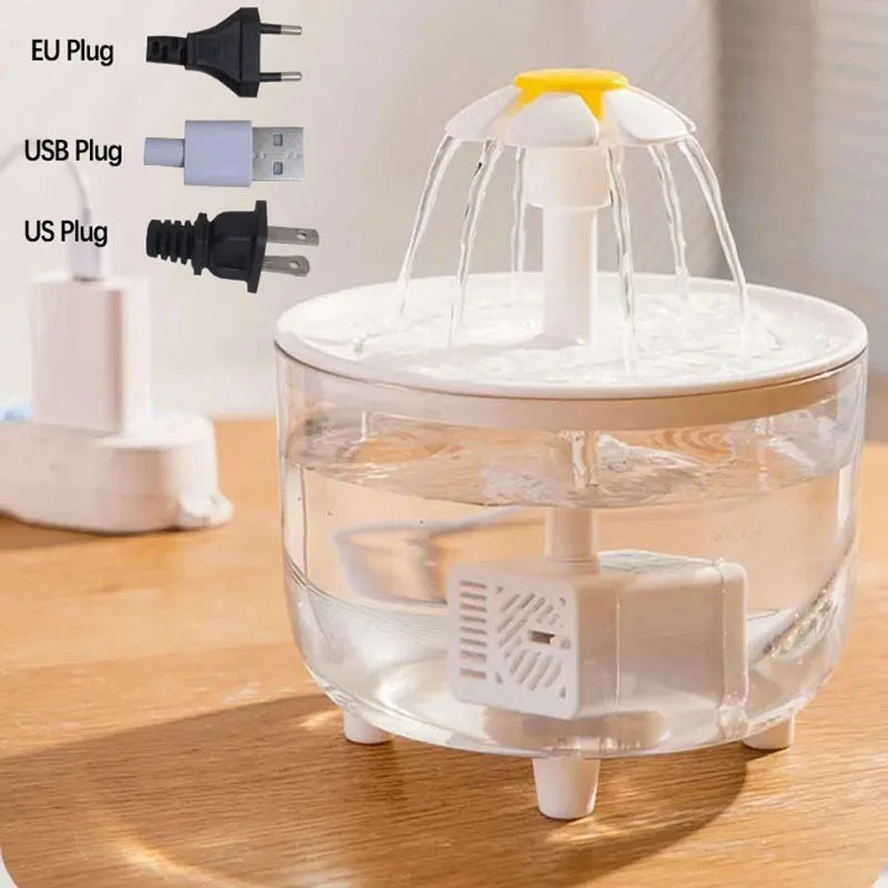 Automatic Pet Water Fountain with Filtration System - USB Electric Silent Drinking Dispenser for Cats