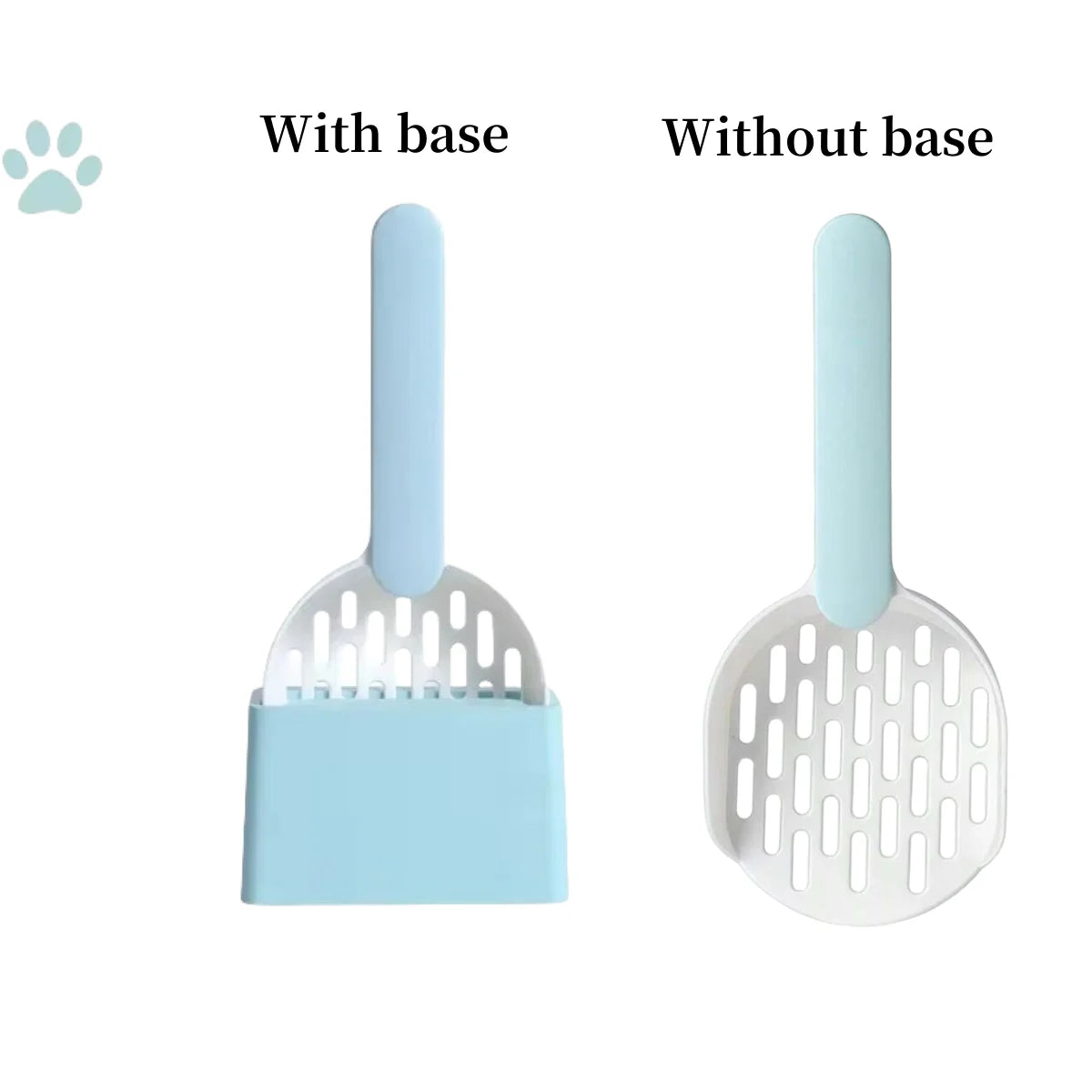 Professional Cat Litter Scoop with Base - Self-Cleaning Kitten Toilet Cleaning Tool
