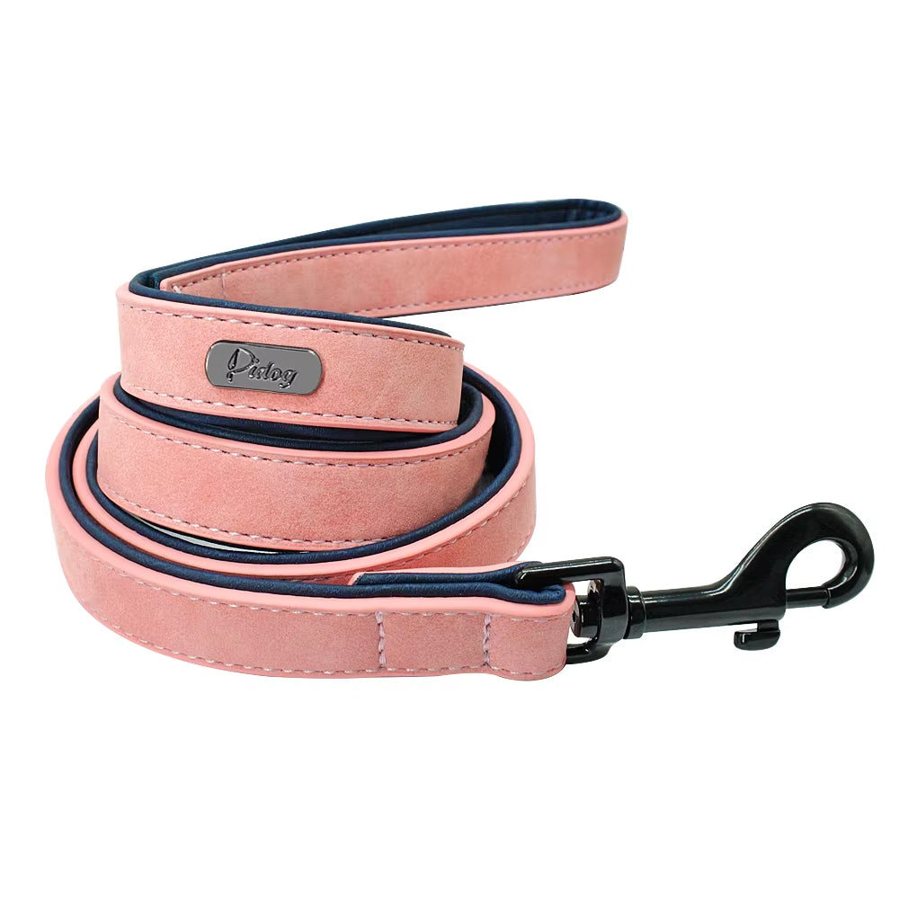 Leather Dog Leash and Harness - Adjustable Training Rope for Small, Medium, and Large Dogs