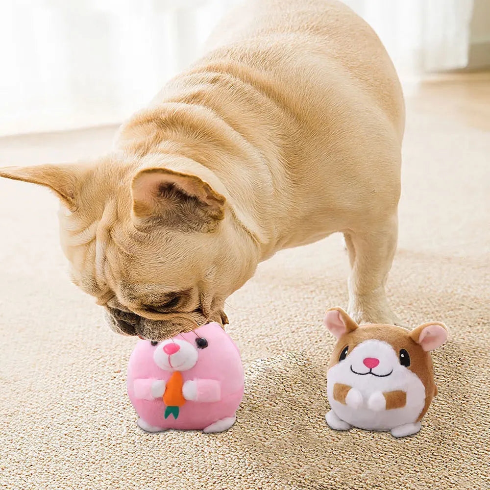 Interactive Plush Puppy Ball Toy with Singing Feature and Squeaker for Chewing and Play