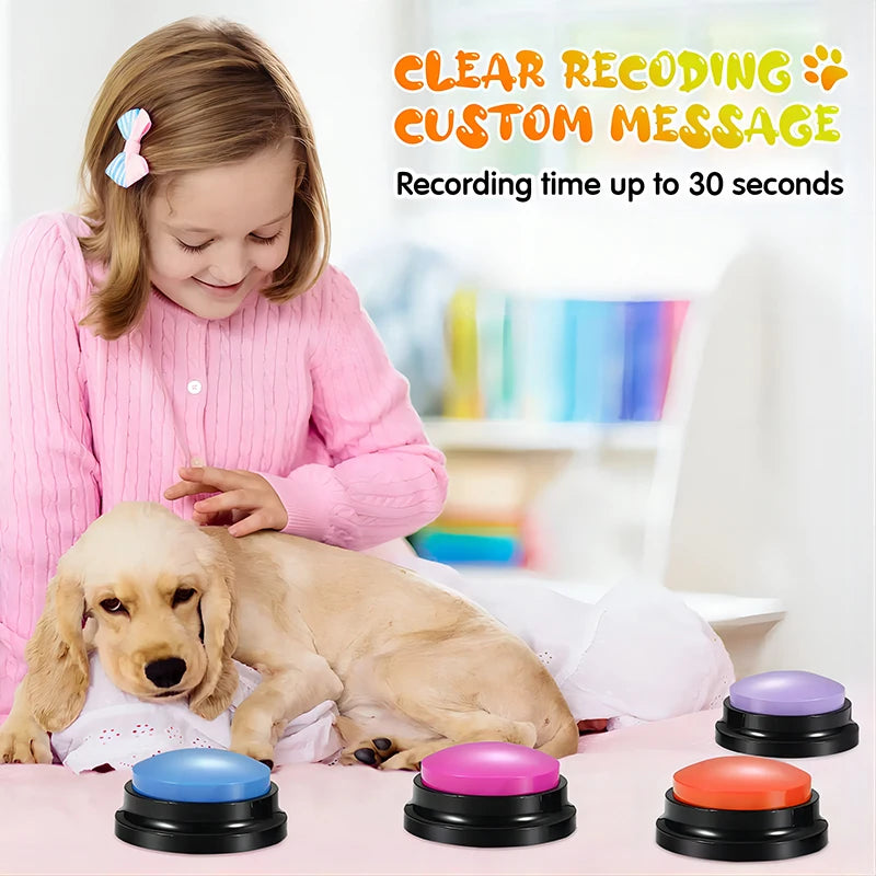 Recordable Dog Communication Buttons - Portable Talking Toys for Pets