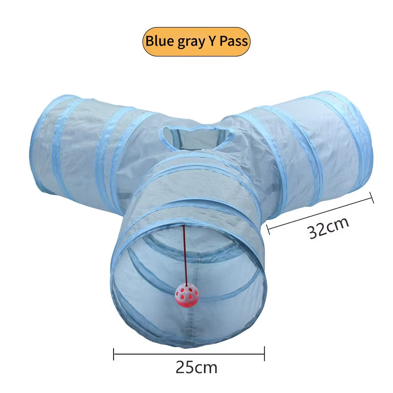 Foldable Cat Tunnel - Breathable Indoor Play Tunnel for Cats, Durable Design with Noise-Reducing Paper