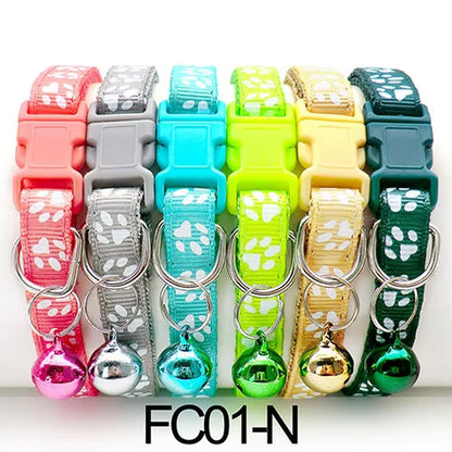 12-Pack Adjustable Cat Collars with Bells - Wholesale Pet Accessories for Cats and Kittens