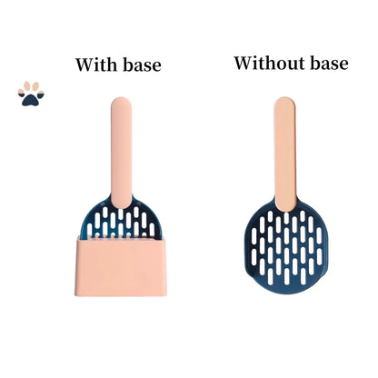 Professional Cat Litter Scoop with Base - Self-Cleaning Kitten Toilet Cleaning Tool