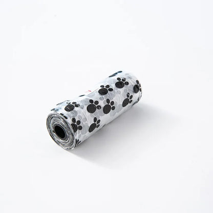Degradable Dog Waste Bags - 10 Rolls with Printed Design and Dispenser